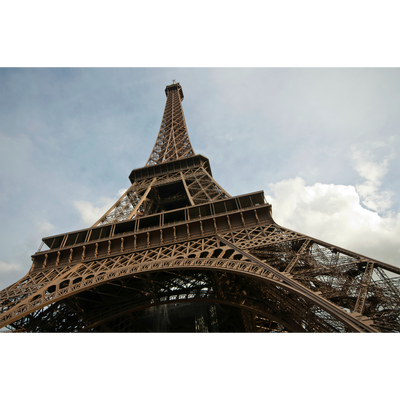 Closeup Shoot Of Eiffel Tower Digitally Printed Wallpaper