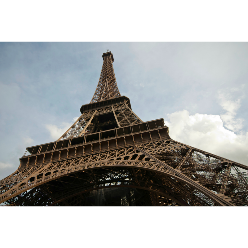 Closeup Shoot Of Eiffel Tower Digitally Printed Wallpaper