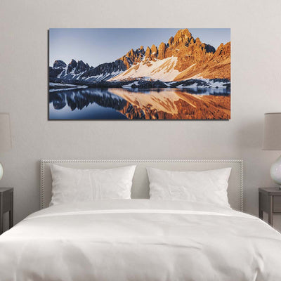Hills Station Water Reflection Beautiful  Scenery Canvas Wall Painting