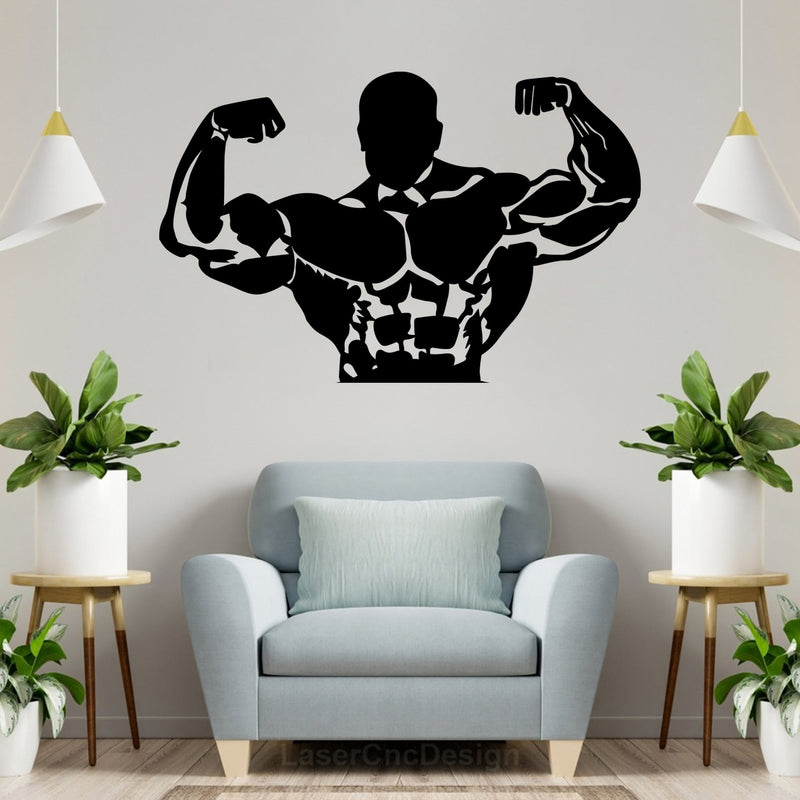 Bodybuilder High Quality Wall Sticker
