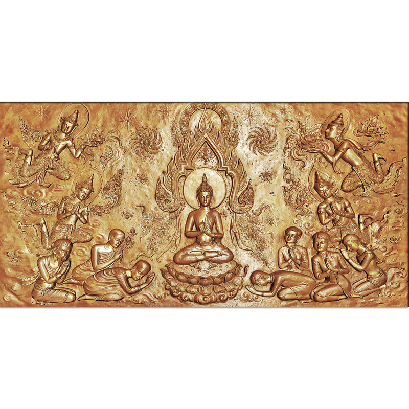 Golden Buddha Canvas Wall Painting