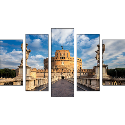 Adrian Park Monument Art Wall Painting- With 5 Frames