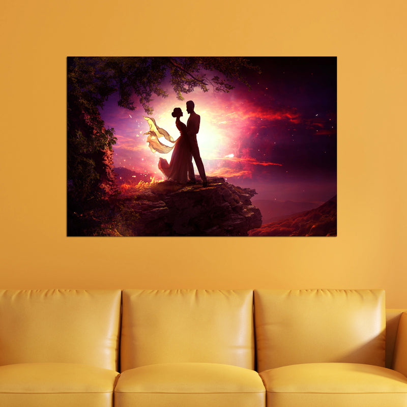 Dancing couple Looking At Each Other Wall Painting On Canvas