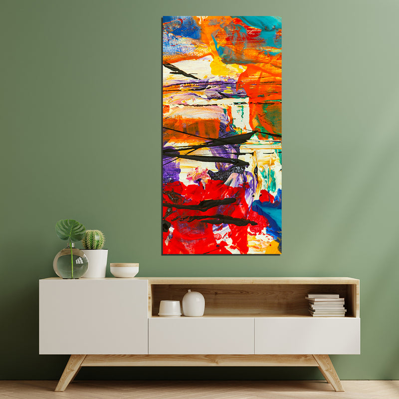 Beautiful Colourful Abstract Canvas  Wall Painting