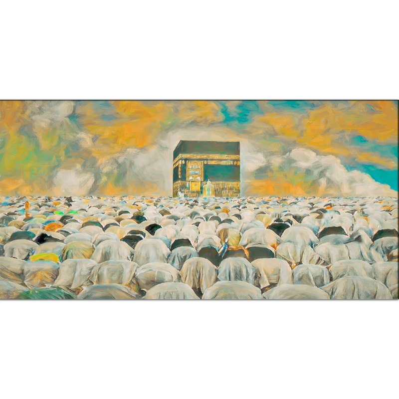 Makkah Namaj Abstract Scenery Canvas Wall Painting