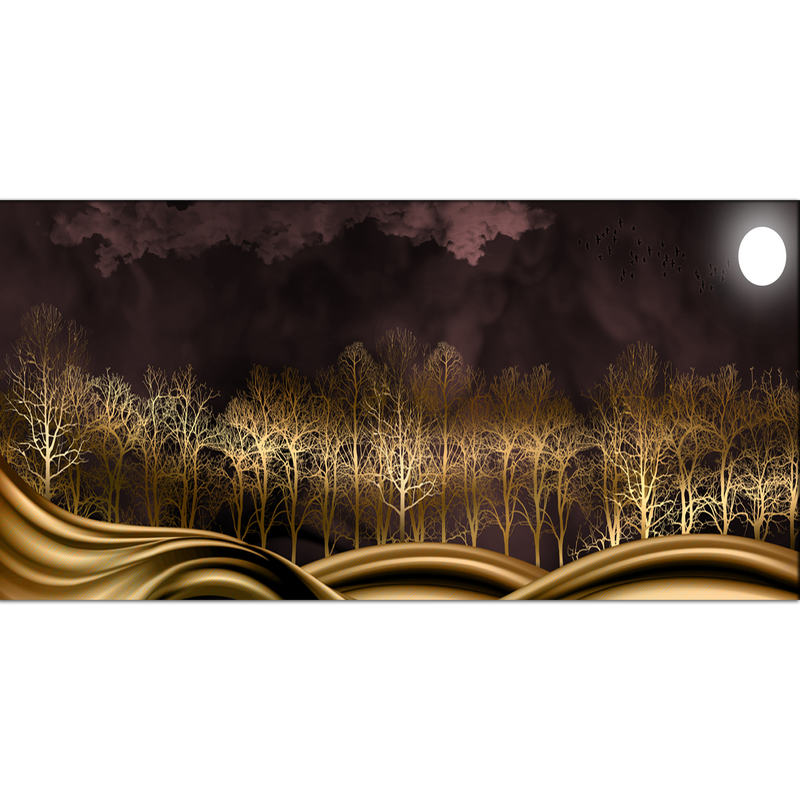 Golden Tree Canvas Wall Painting