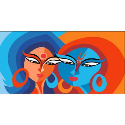 Modern Art Radha Krishna Canvas Wall Painting