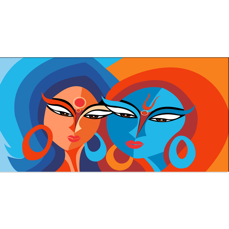 Modern Art Radha Krishna Canvas Wall Painting