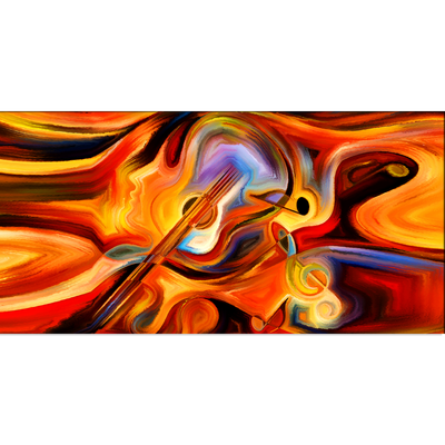 Abstract Guitar Canvas Wall Painting