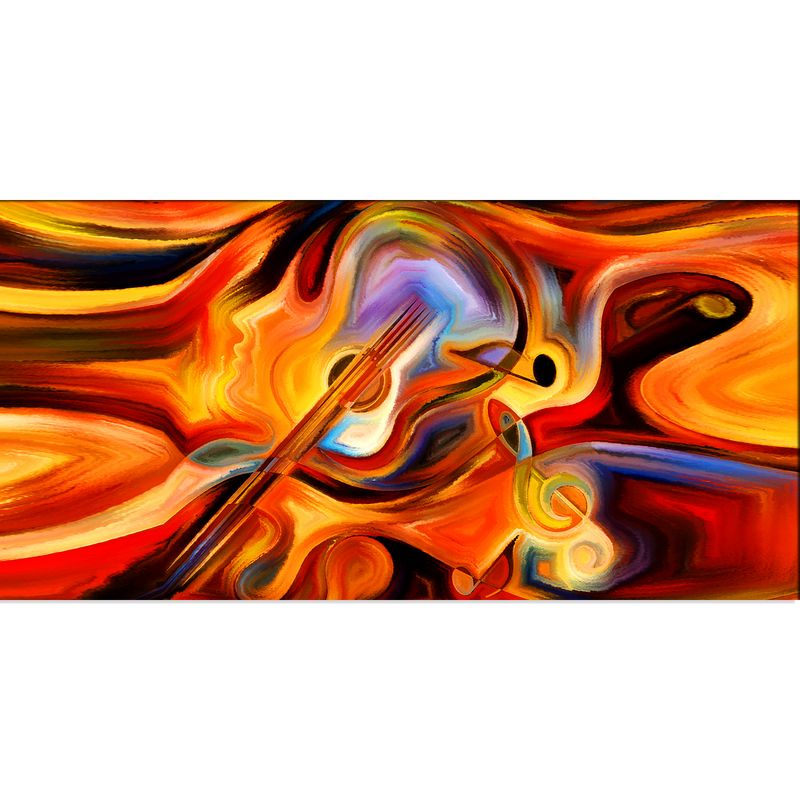 Abstract Guitar Canvas Wall Painting