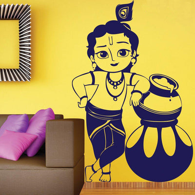 Cute Bal Krishna Wall Sticker & Wall Decal