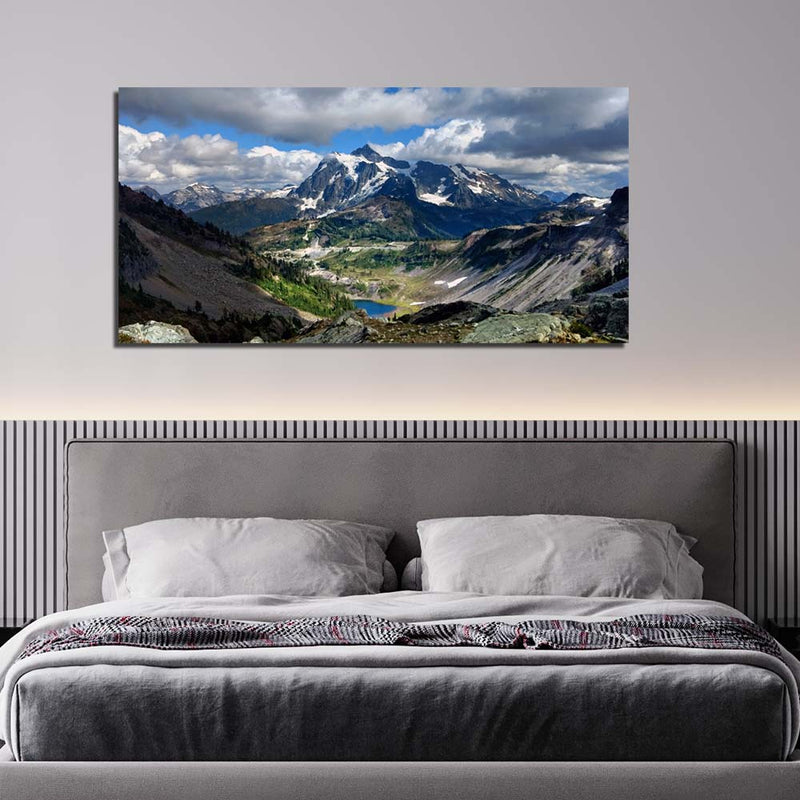 Beautiful Mountain with Sky Canvas Wall Painting