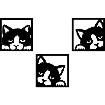 Cat design wall art Wooden Wall Hanging, Wooden Wall Decoration