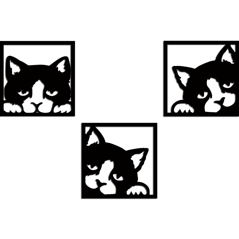 Cat design wall art Wooden Wall Hanging, Wooden Wall Decoration