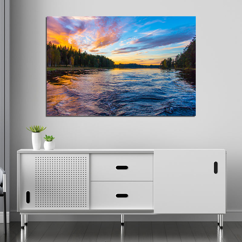Nature Print On Canvas Wall Painting