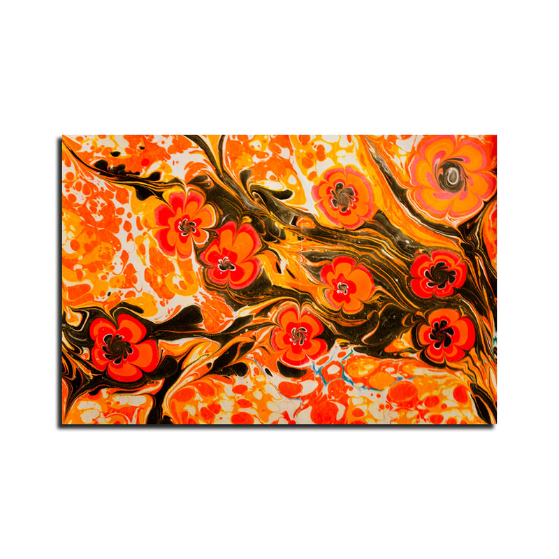 Flower Print On Canvas Wall Painting