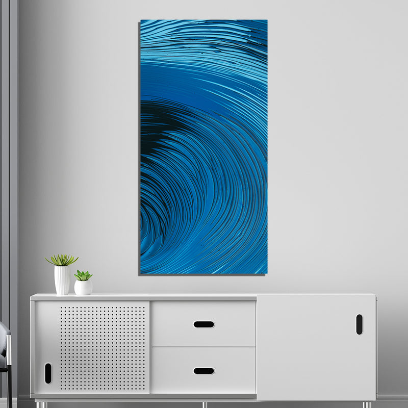 3-D Blue Abstract Canvas Wall Painting