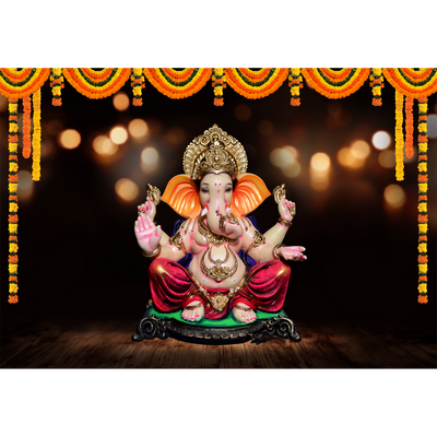 Ganpati Bappa Digitally Printed Wallpaper