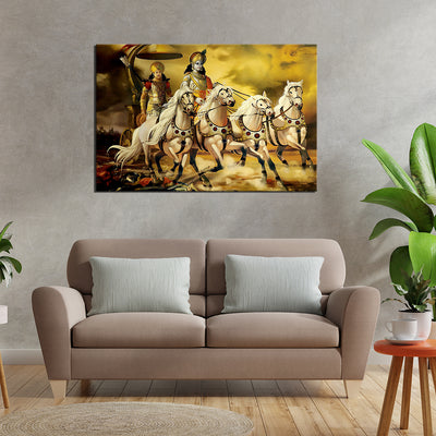 Mahabharata Shri Krishna And Arjuna Canvas Wall Painting