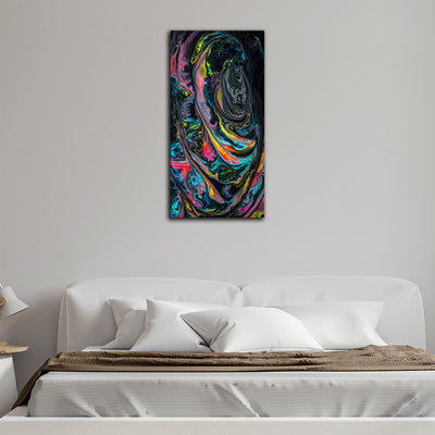Multi-color Fluid Abstract Canvas Wall Painting