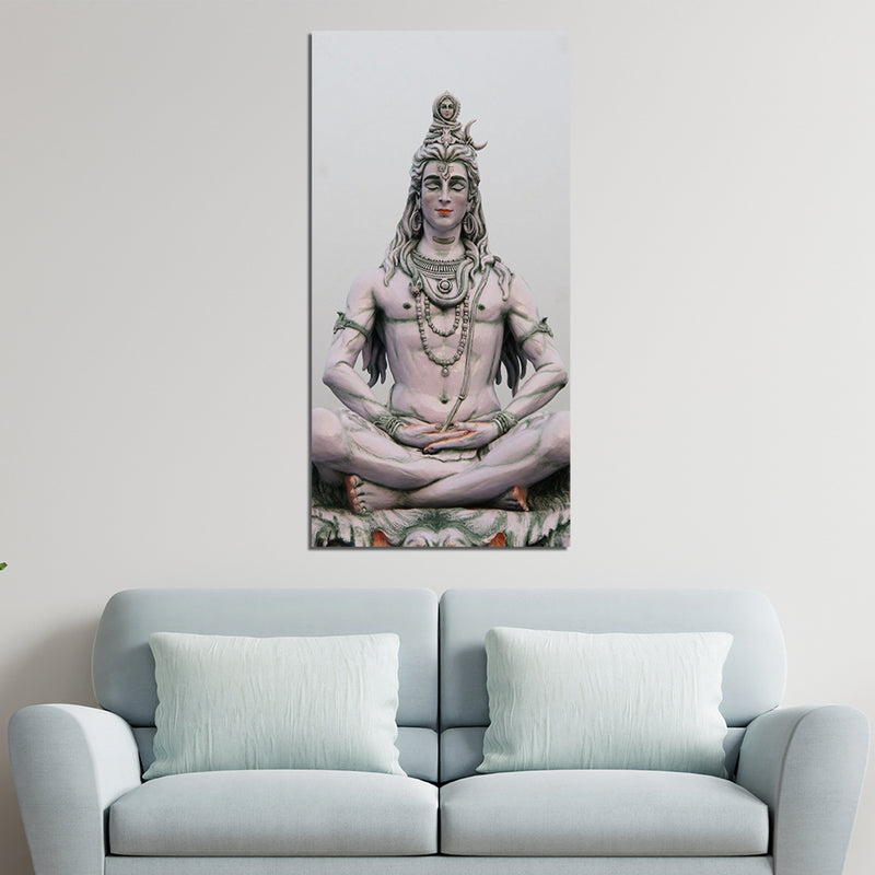 Lord Shiva Print On Canvas Wall Painting