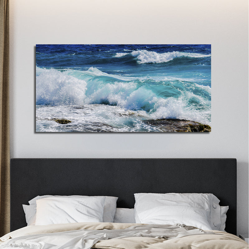 Beautiful White Waves Canvas Wall Painting
