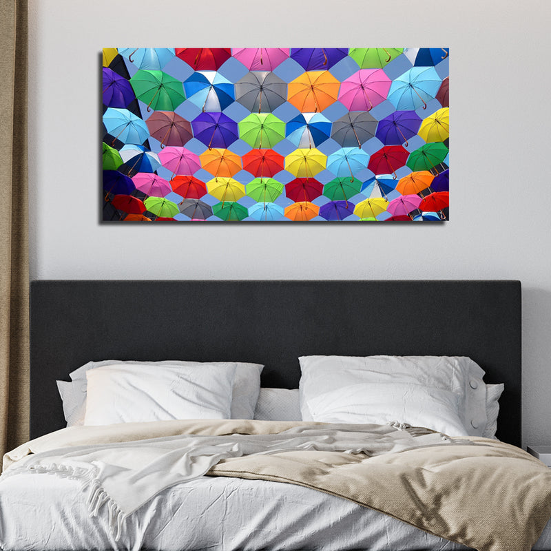Colorful Umbrellas Canvas Wall Painting