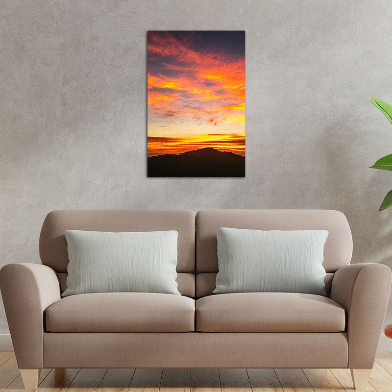 Golden View In Sunset Canvas Wall Painting