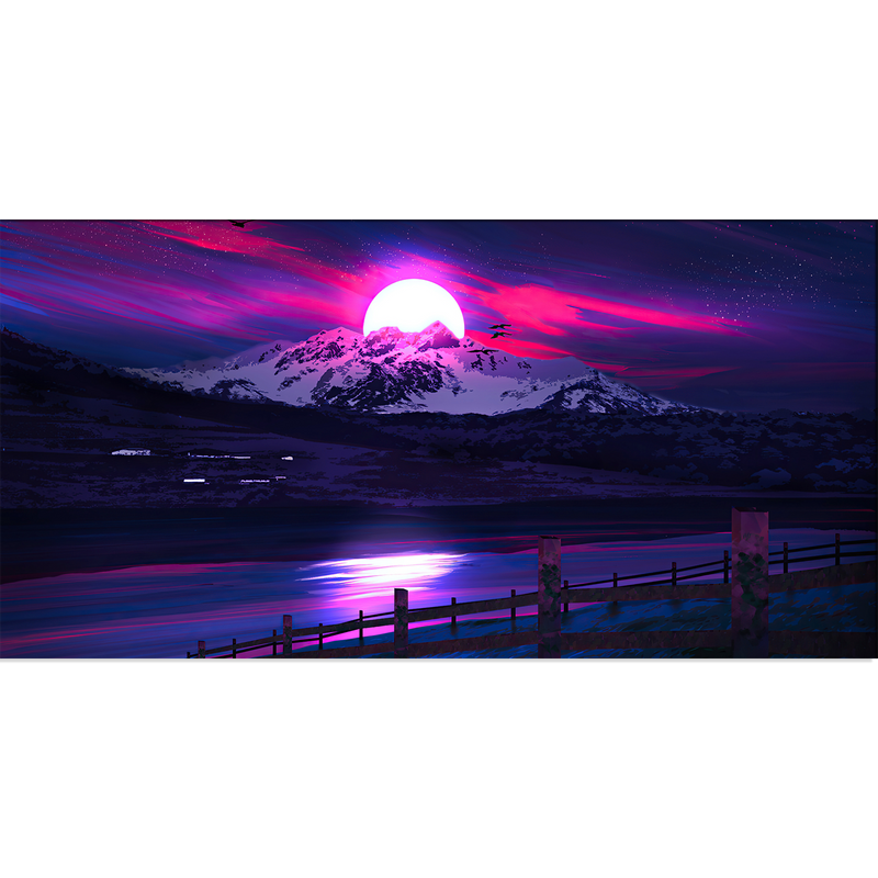 Dark Scene Mountain Canvas Wall Painting