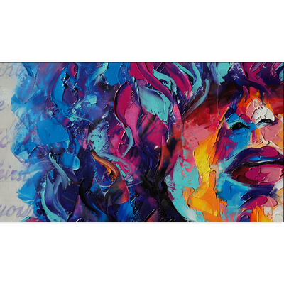 Multicolor Face Art Canvas Wall Painting