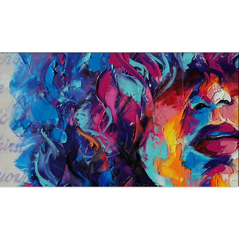 Multicolor Face Art Canvas Wall Painting