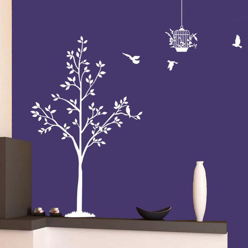 Cage & Tree Wall Sticker for Living Room Premium Quality Vinyl