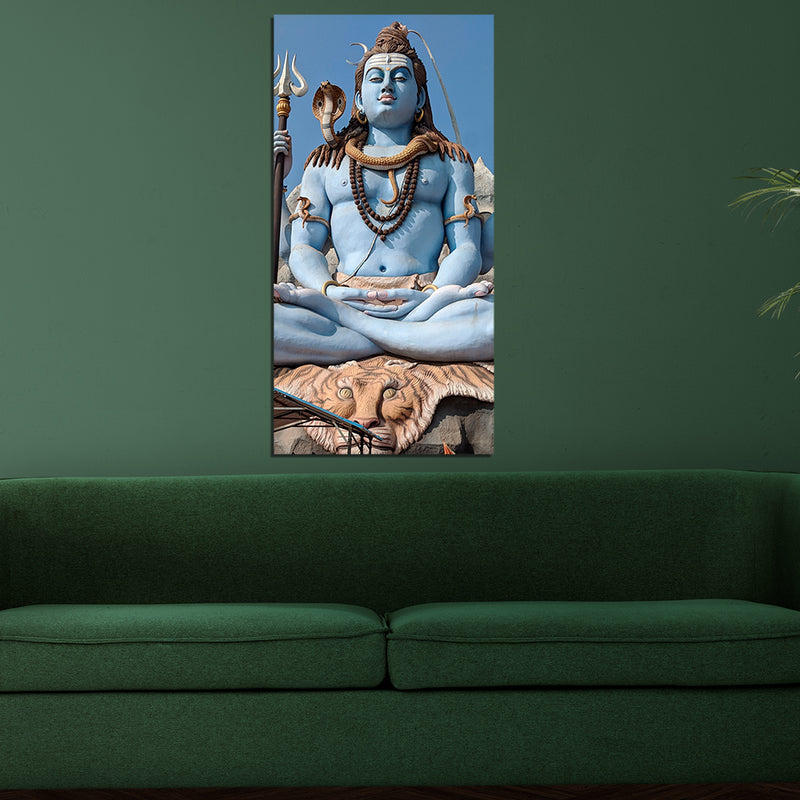 Lord Shiva Print On Canvas Wall Painting