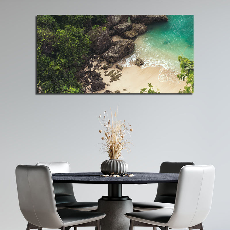 Beach View Print On Canvas Wall Painting