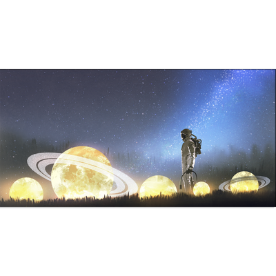 Astronaut and Space Canvas Wall Painting