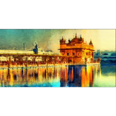 Golden Temple Canvas Wall Painting
