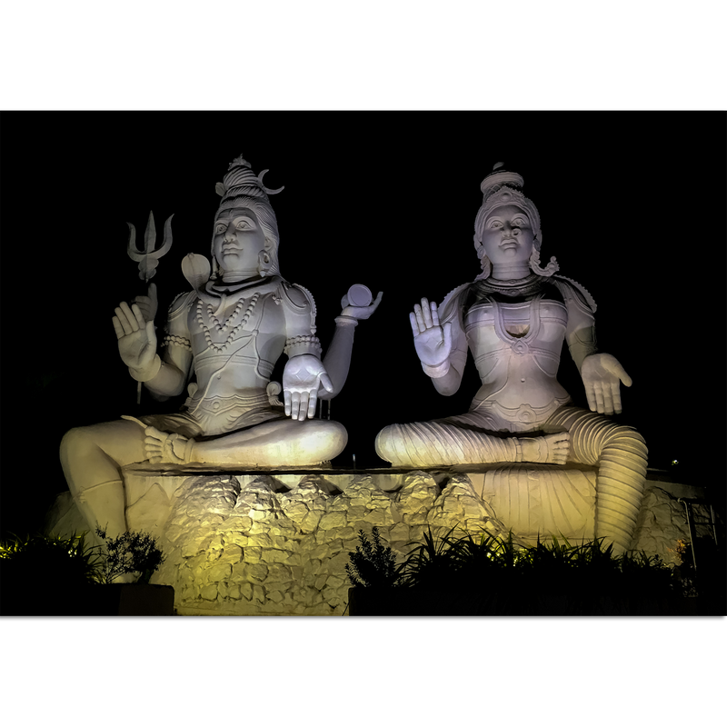 Lord Shiva And Goddess Parvati Canvas Wall Painting