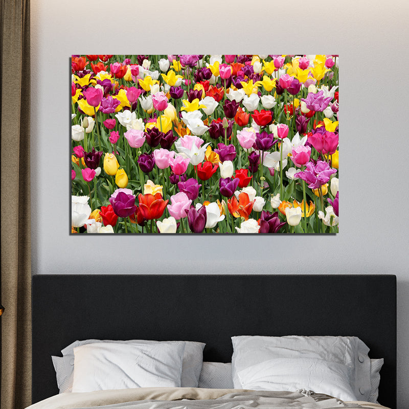 Flowers Print On Canvas Wall Painting