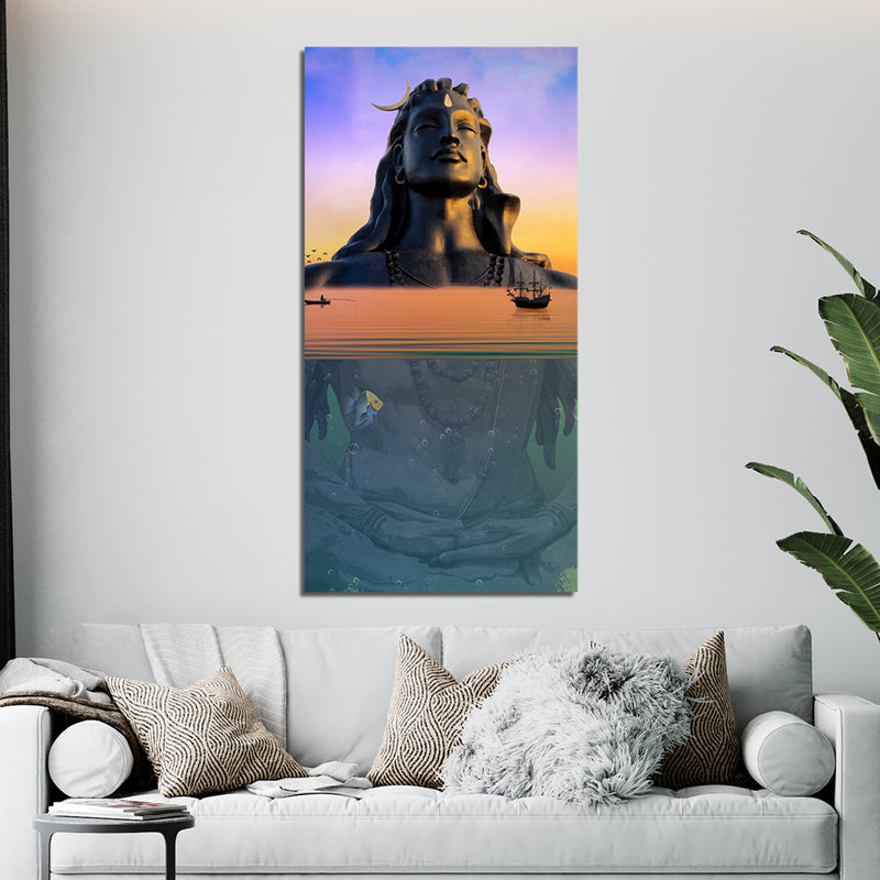 Lord Mahakal Print On Canvas Wall Painting