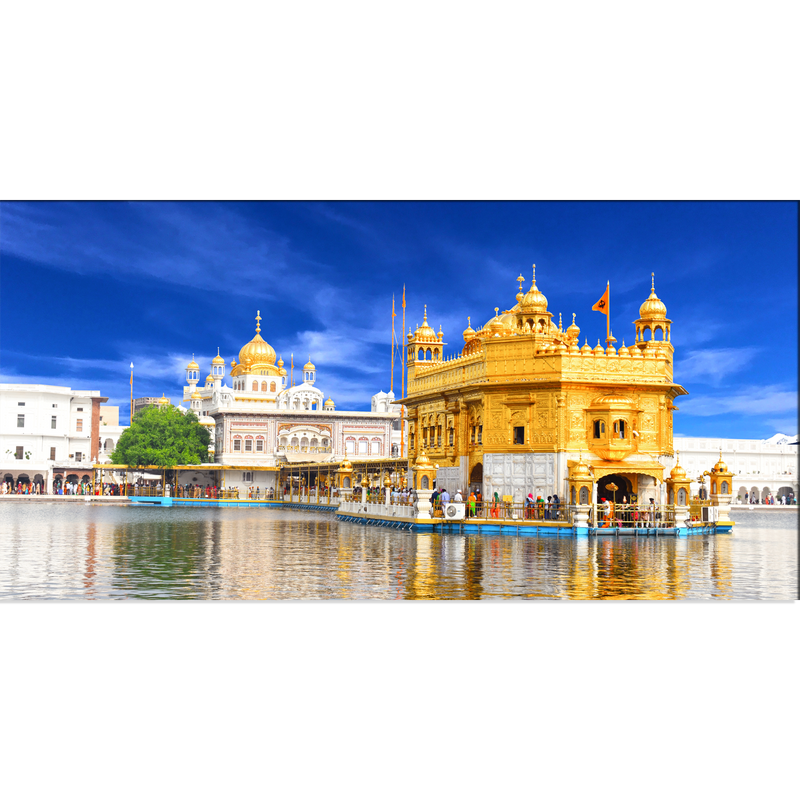 Morning View At Golden Temple In Amritsar Canvas Wall Painting