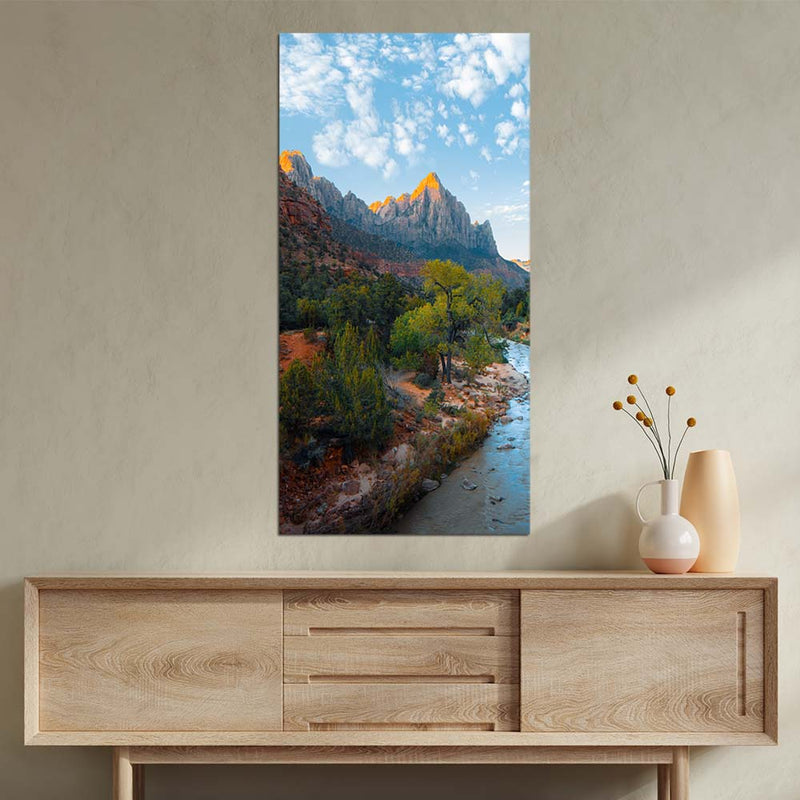 Nature And Beautiful Mountain Print On Canvas Wall Painting