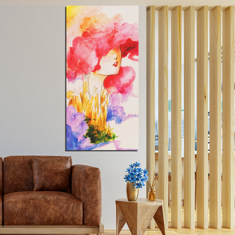Abstract Lady Canvas Wall Painting