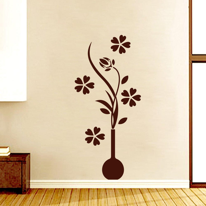 Beautiful Flower Pot Premium Quality Wall Sticker