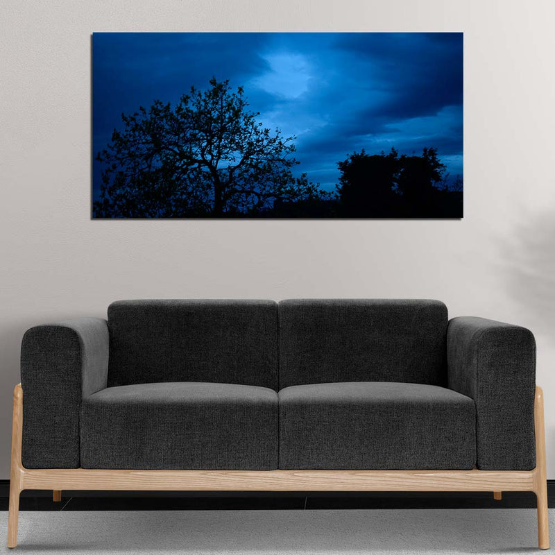 Blue Sky Night Scenery Canvas Wall Painting