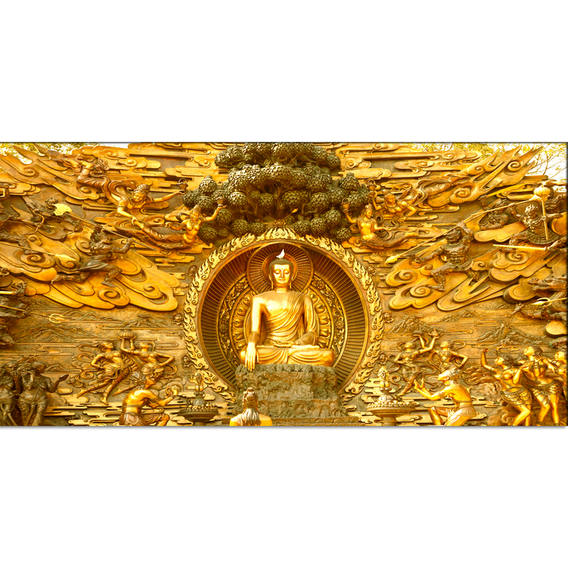Golden Buddha Canvas Wall Painting