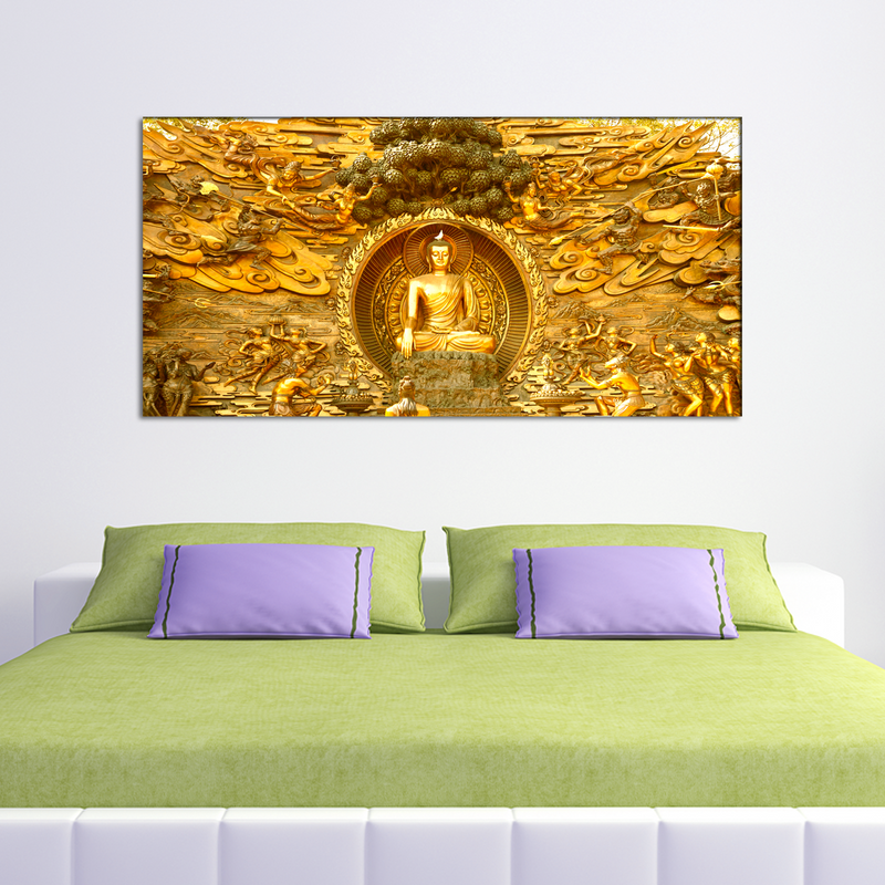 Golden Buddha Canvas Wall Painting