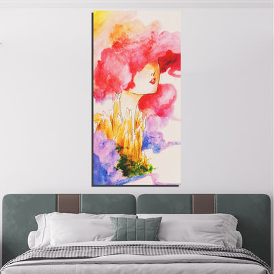 Abstract Lady Canvas Wall Painting