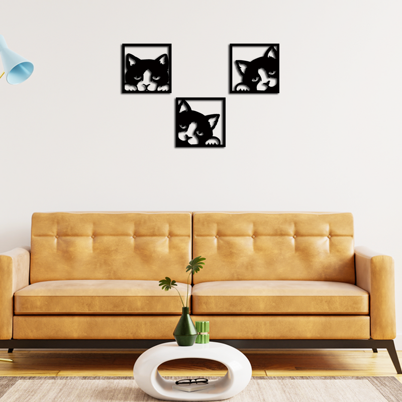 Cat design wall art Wooden Wall Hanging, Wooden Wall Decoration