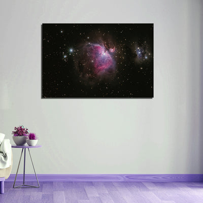 Galaxy Print On Canvas Wall Painting