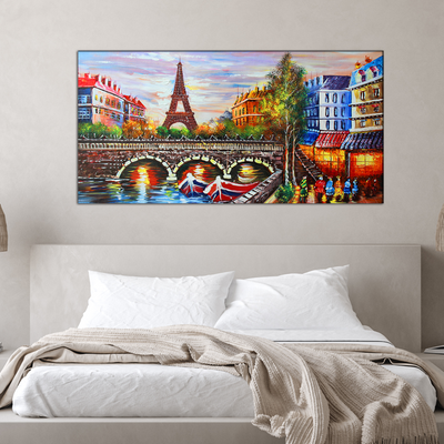 Eiffel Tower Sea View Canvas Wall Painting